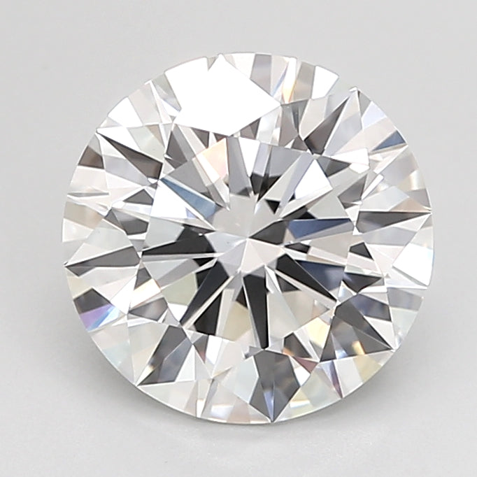 2.55 Carat Round Shaped, Ideal Cut, D Color, VVS2 Clarity, IGI Certified Lab Grown Diamond