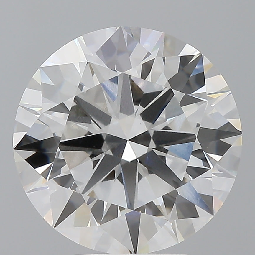 6.09 Carat Round Shaped, Excellent Cut, F Color, VVS2 Clarity, IGI Certified Lab Grown Diamond