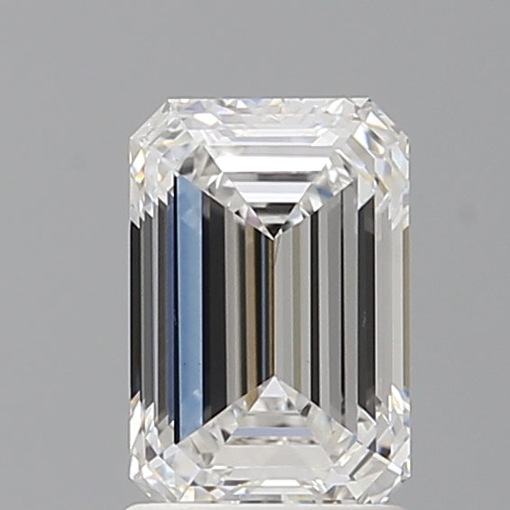 1.59 Carat Emerald Shaped, Ideal Cut, D Color, VVS2 Clarity, IGI Certified Lab Grown Diamond