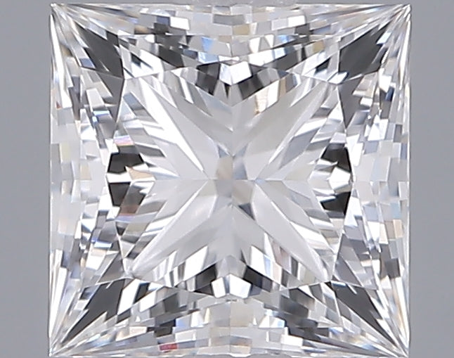 1.50 Carat Princess Shaped, Ideal Cut, D Color, VVS1 Clarity, IGI Certified Lab Grown Diamond