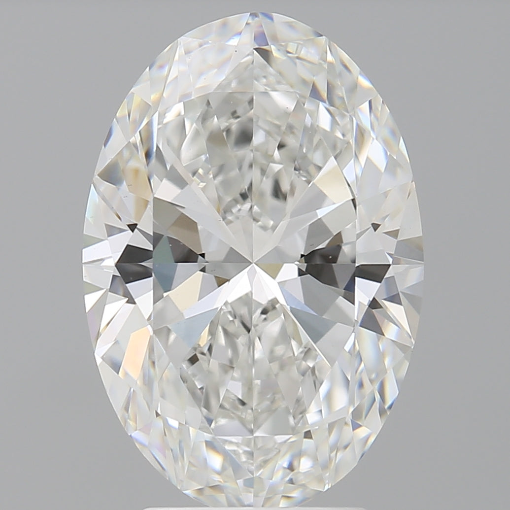 4.10 Carat Oval Shaped, Ideal Cut, F Color, VVS2 Clarity, IGI Certified Lab Grown Diamond