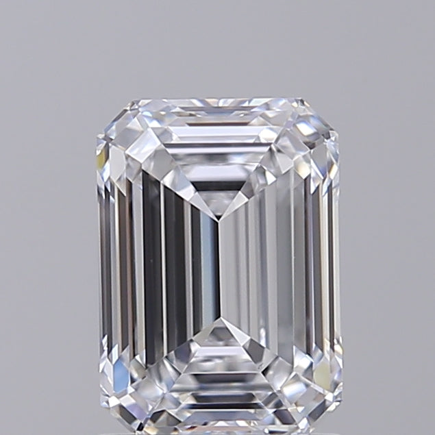 1.57 Carat Emerald Shaped, Ideal Cut, D Color, VS2 Clarity, GIA Certified Lab Grown Diamond