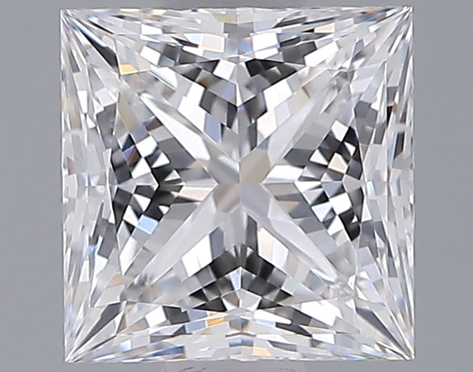1.34 Carat Princess Shaped, Ideal Cut, E Color, VVS2 Clarity, IGI Certified Lab Grown Diamond