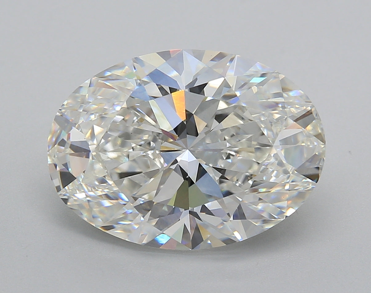 6.02 Carat Oval Shaped, Excellent Cut, F Color, VVS2 Clarity, IGI Certified Lab Grown Diamond