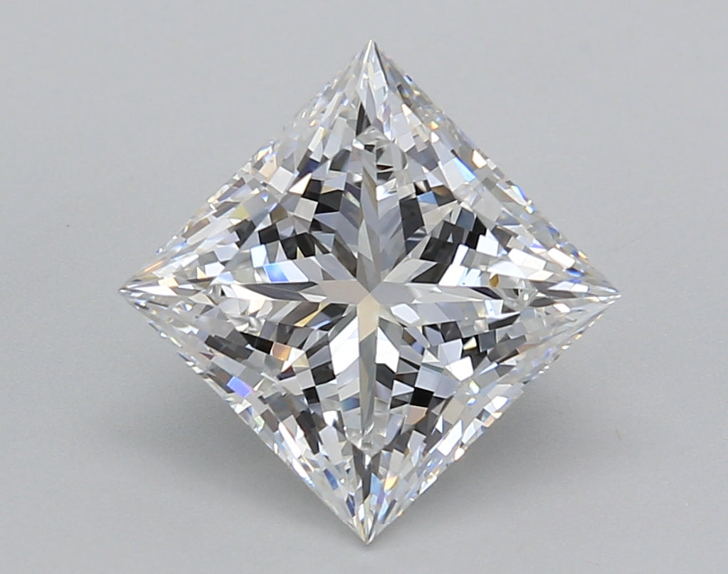 3.01 Carat Princess Shaped, Excellent Cut, D Color, VS1 Clarity, IGI Certified Lab Grown Diamond