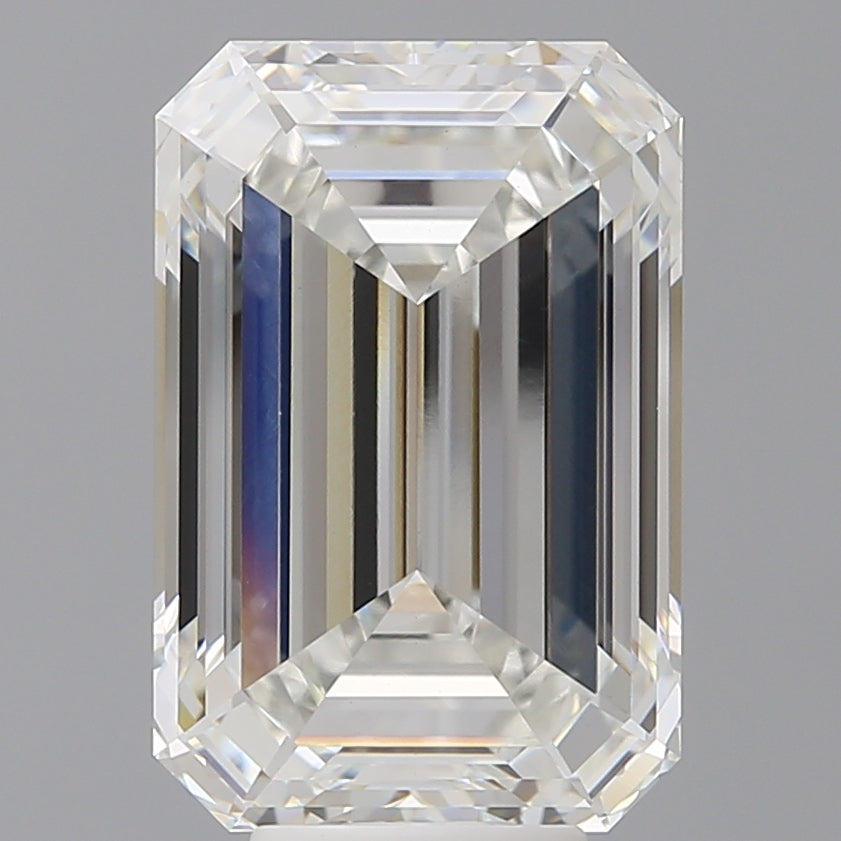 8.10 Carat Emerald Shaped, Ideal Cut, F Color, VVS2 Clarity, IGI Certified Lab Grown Diamond