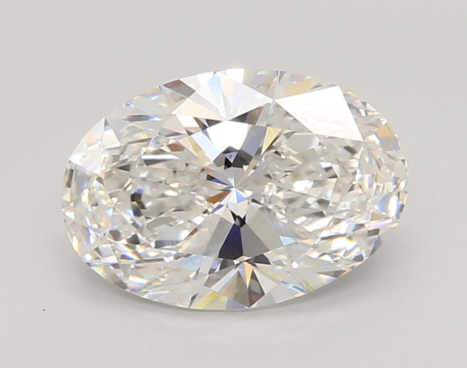 3.06 Carat Oval Shaped, Ideal Cut, E Color, VVS2 Clarity, IGI Certified Lab Grown Diamond