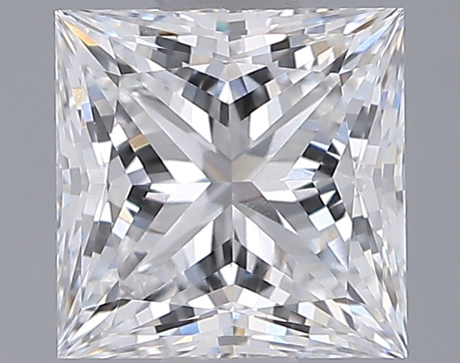 1.33 Carat Princess Shaped, Ideal Cut, D Color, VVS2 Clarity, IGI Certified Lab Grown Diamond