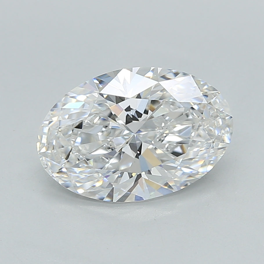 2.05 Carat Oval Shaped, Ideal Cut, D Color, VVS2 Clarity, IGI Certified Lab Grown Diamond