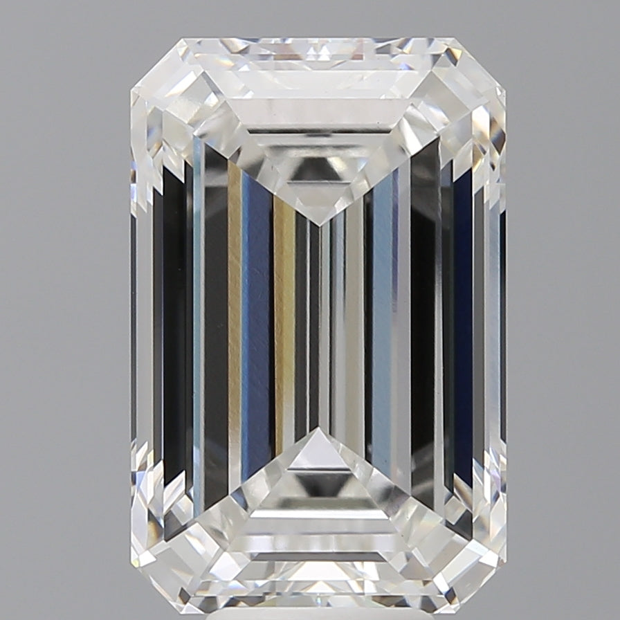 9.50 Carat Emerald Shaped, Ideal Cut, F Color, VVS2 Clarity, IGI Certified Lab Grown Diamond
