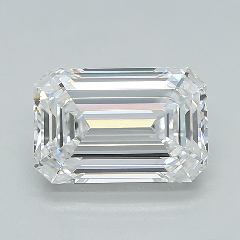 2.02 Carat Emerald Shaped, Ideal Cut, D Color, VVS2 Clarity, IGI Certified Lab Grown Diamond