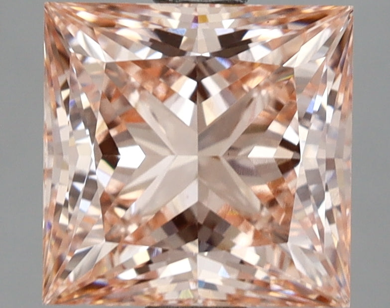 2.57 Carat Princess Shaped, Ideal Cut, VS1 Clarity, IGI Certified Lab Grown Diamond