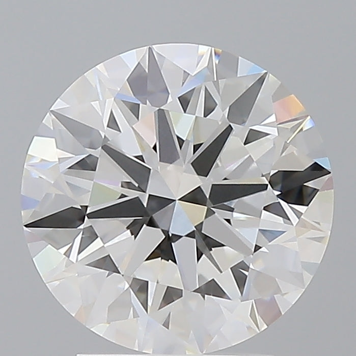 3.08 Carat Round Shaped, Ideal Cut, F Color, VVS2 Clarity, IGI Certified Lab Grown Diamond