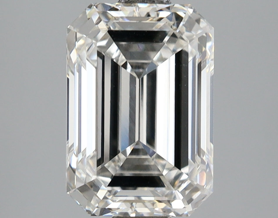 3.10 Carat Emerald Shaped, Ideal Cut, F Color, VVS2 Clarity, IGI Certified Lab Grown Diamond
