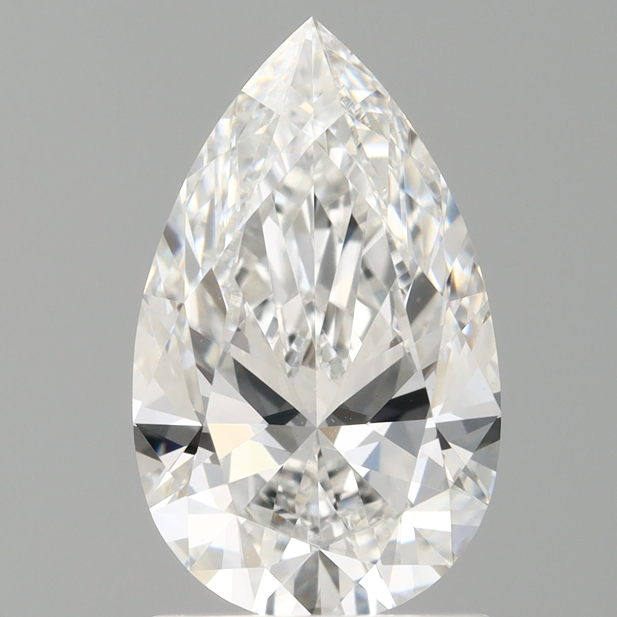 1.54 Carat Pear Shaped, Ideal Cut, E Color, VVS2 Clarity, IGI Certified Lab Grown Diamond