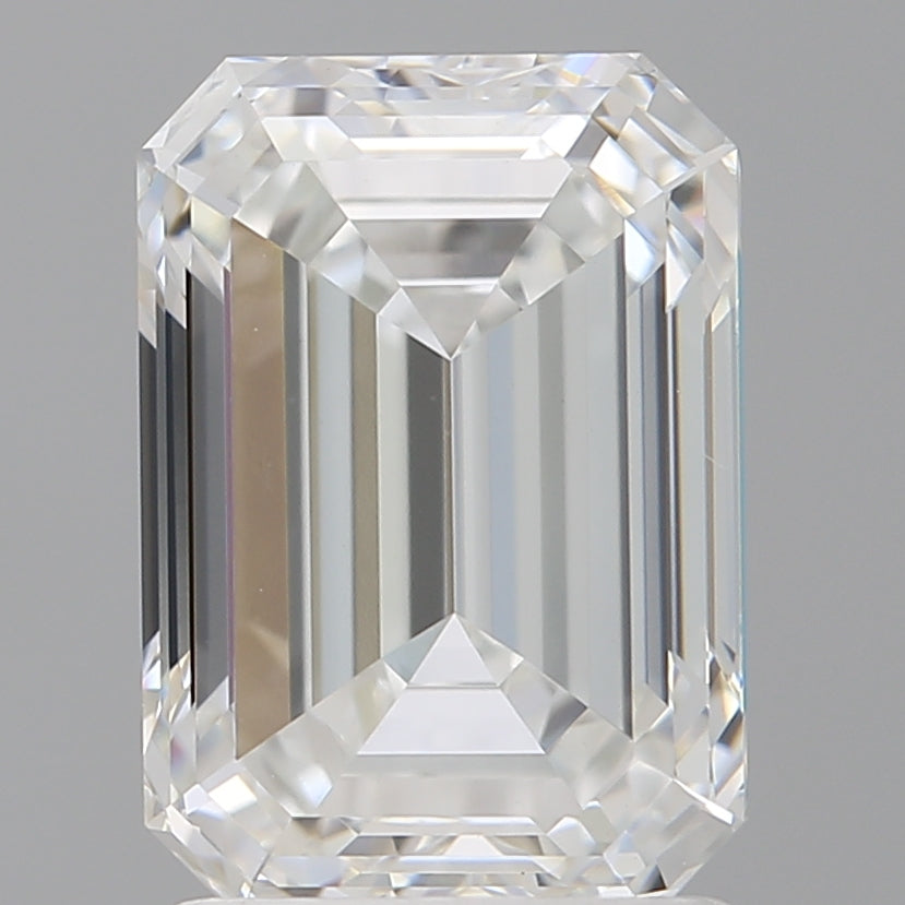2.09 Carat Emerald Shaped, Ideal Cut, E Color, VVS2 Clarity, IGI Certified Lab Grown Diamond