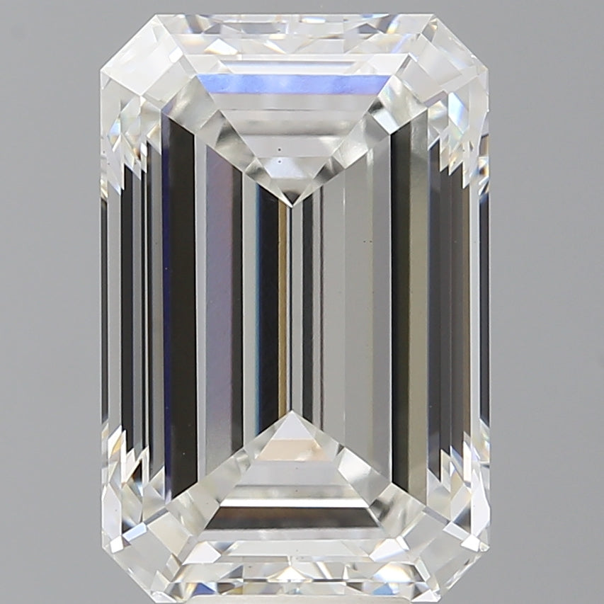 9.05 Carat Emerald Shaped, Excellent Cut, F Color, VS1 Clarity, IGI Certified Lab Grown Diamond
