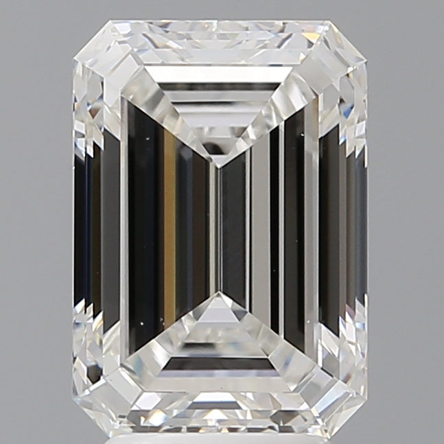 4.00 Carat Emerald Shaped, Ideal Cut, F Color, VVS2 Clarity, IGI Certified Lab Grown Diamond