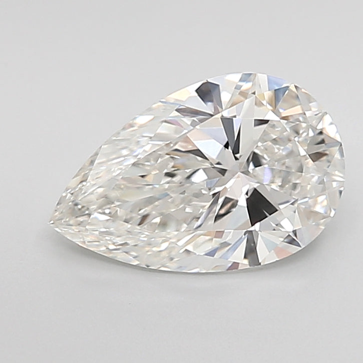 1.54 Carat Pear Shaped, Ideal Cut, E Color, VVS1 Clarity, IGI Certified Lab Grown Diamond