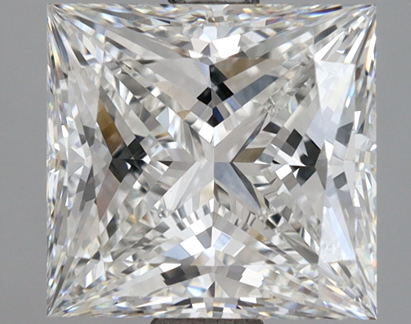 2.82 Carat Princess Shaped, Ideal Cut, F Color, VS1 Clarity, IGI Certified Lab Grown Diamond
