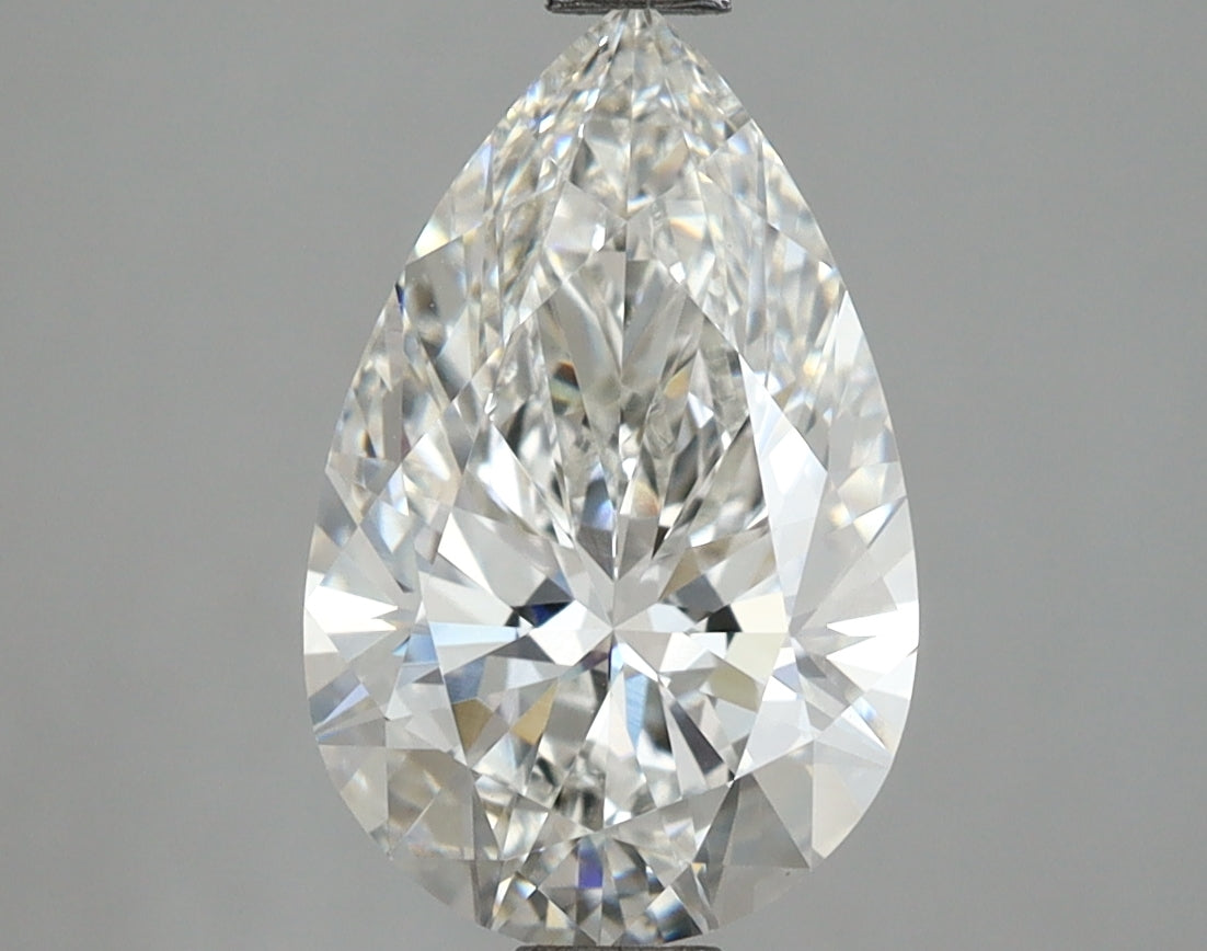 2.51 Carat Pear Shaped, Ideal Cut, G Color, VVS2 Clarity, IGI Certified Lab Grown Diamond
