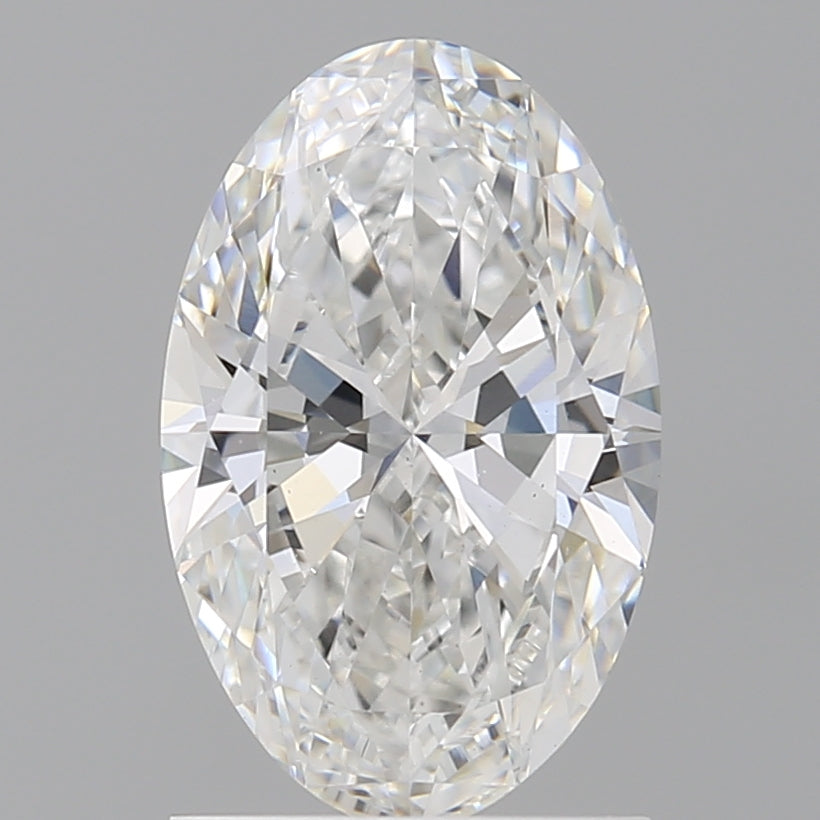 1.50 Carat Oval Shaped, Ideal Cut, E Color, VS1 Clarity, IGI Certified Lab Grown Diamond