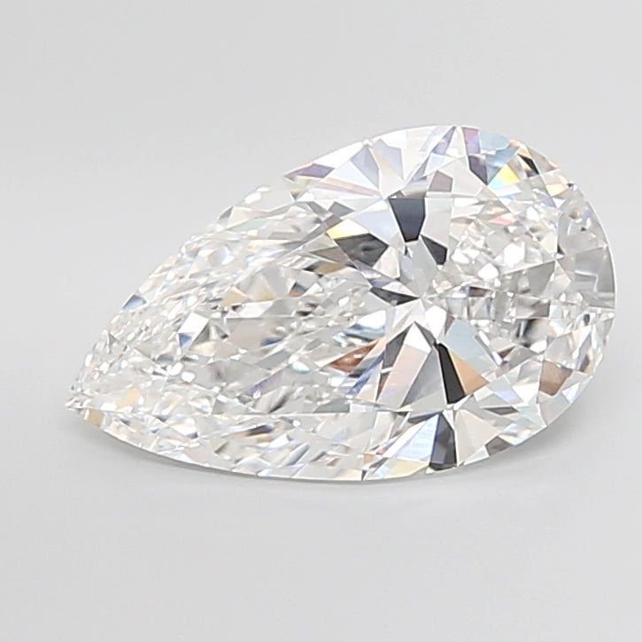 7.03 Carat Pear Shaped, Excellent Cut, E Color, VVS2 Clarity, IGI Certified Lab Grown Diamond