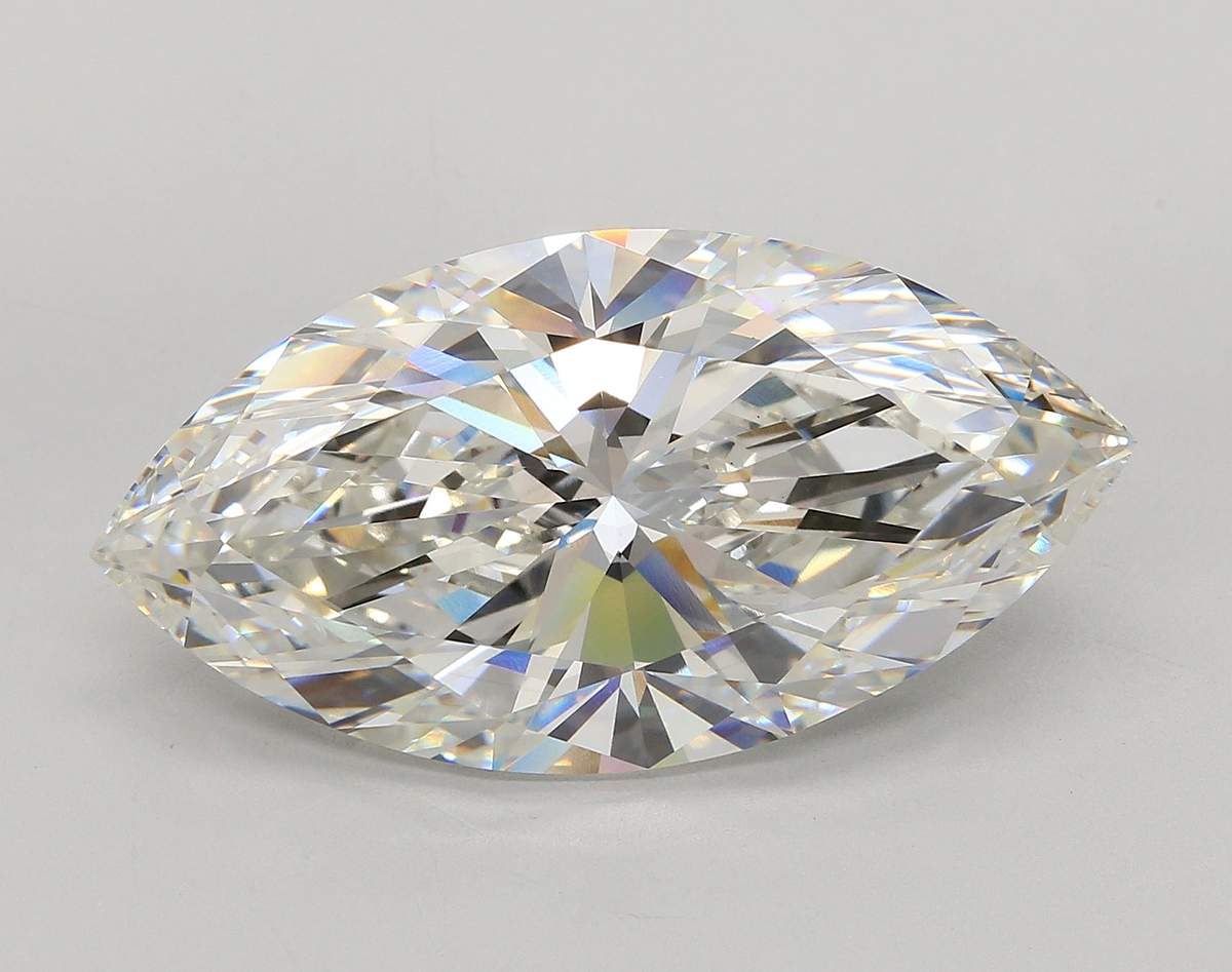 16.64 Carat Marquise Shaped, Ideal Cut, G Color, VS1 Clarity, IGI Certified Lab Grown Diamond
