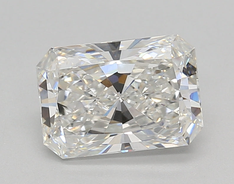 1.52 Carat Radiant Shaped, Ideal Cut, E Color, VVS2 Clarity, IGI Certified Lab Grown Diamond