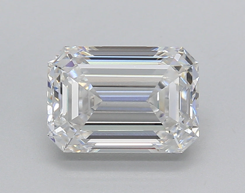 1.82 Carat Emerald Shaped, Very Good Cut, D Color, VS1 Clarity, IGI Certified Lab Grown Diamond