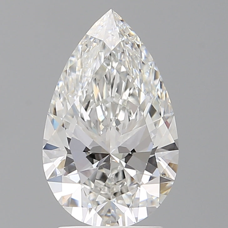 2.50 Carat Pear Shaped, Ideal Cut, F Color, VVS2 Clarity, IGI Certified Lab Grown Diamond