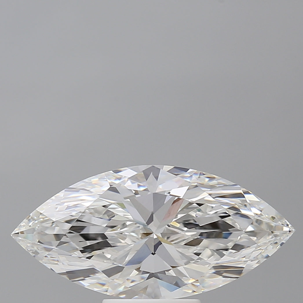 4.07 Carat Marquise Shaped, Ideal Cut, F Color, VVS2 Clarity, IGI Certified Lab Grown Diamond