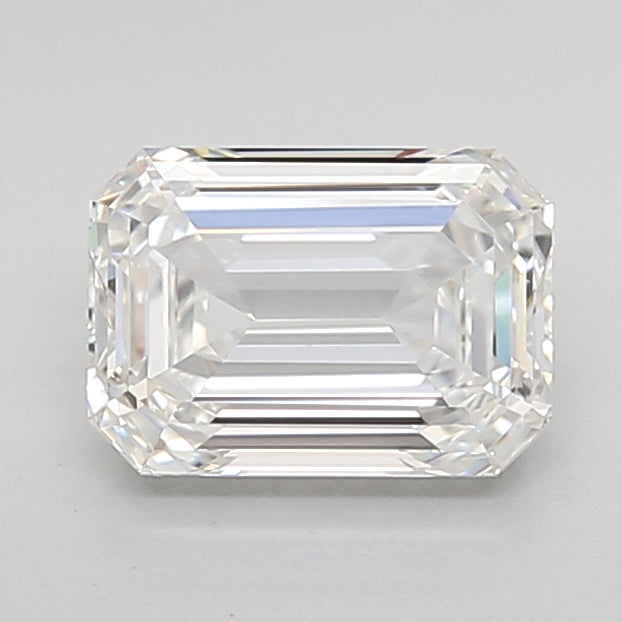 1.54 Carat Emerald Shaped, Ideal Cut, E Color, IF Clarity, IGI Certified Lab Grown Diamond
