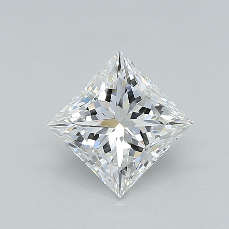 1.03 Carat Princess Shaped, Ideal Cut, E Color, VVS2 Clarity, IGI Certified Lab Grown Diamond
