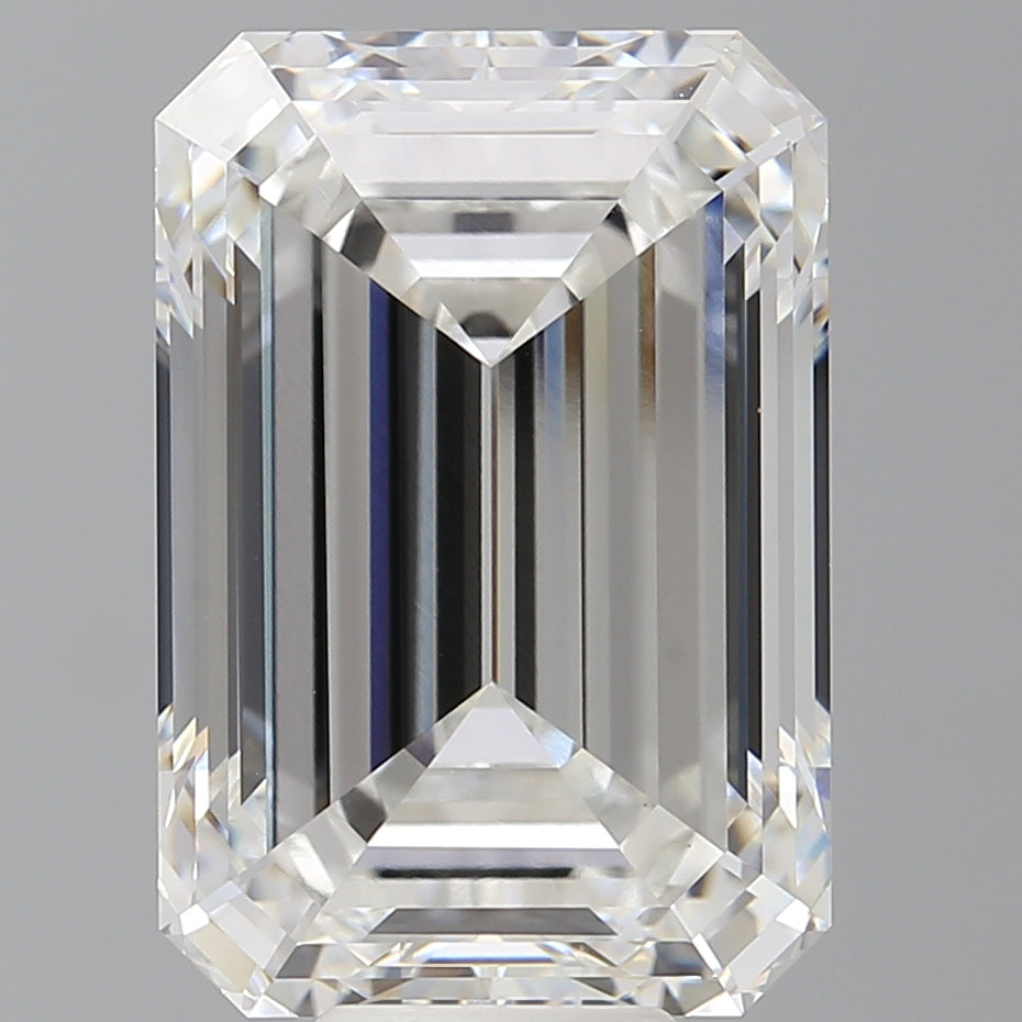 12.07 Carat Emerald Shaped, Ideal Cut, F Color, VVS2 Clarity, IGI Certified Lab Grown Diamond