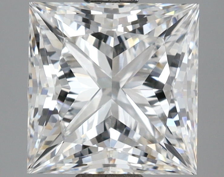 2.09 Carat Princess Shaped, Ideal Cut, D Color, VS2 Clarity, IGI Certified Lab Grown Diamond