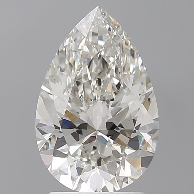 2.57 Carat Pear Shaped, Ideal Cut, G Color, VVS2 Clarity, IGI Certified Lab Grown Diamond