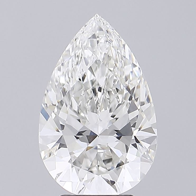 4.08 Carat Pear Shaped, Ideal Cut, G Color, VVS2 Clarity, IGI Certified Lab Grown Diamond