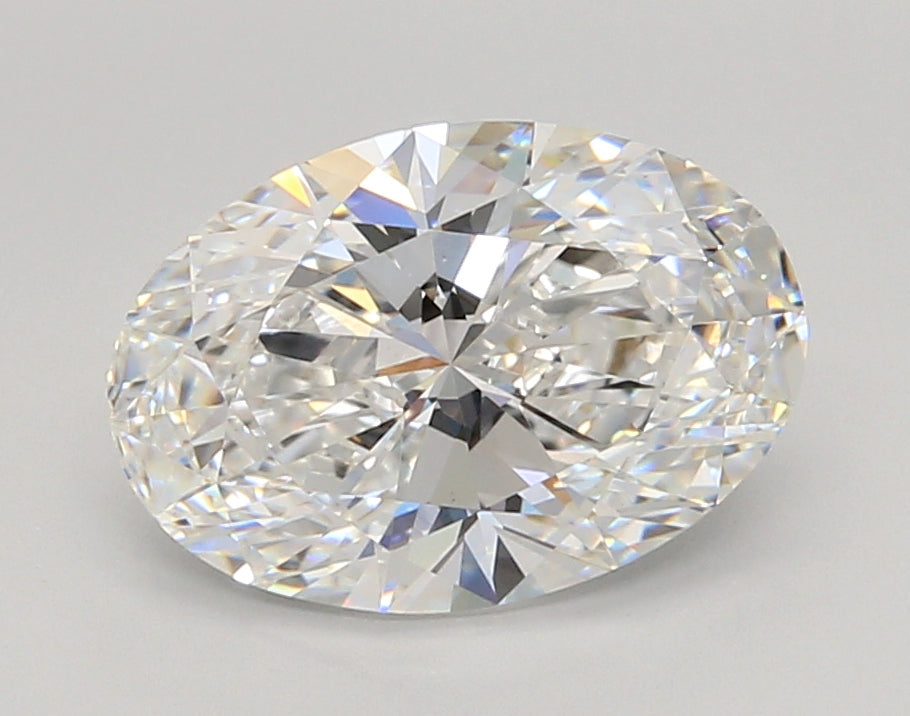 3.06 Carat Oval Shaped, Ideal Cut, E Color, VVS2 Clarity, IGI Certified Lab Grown Diamond