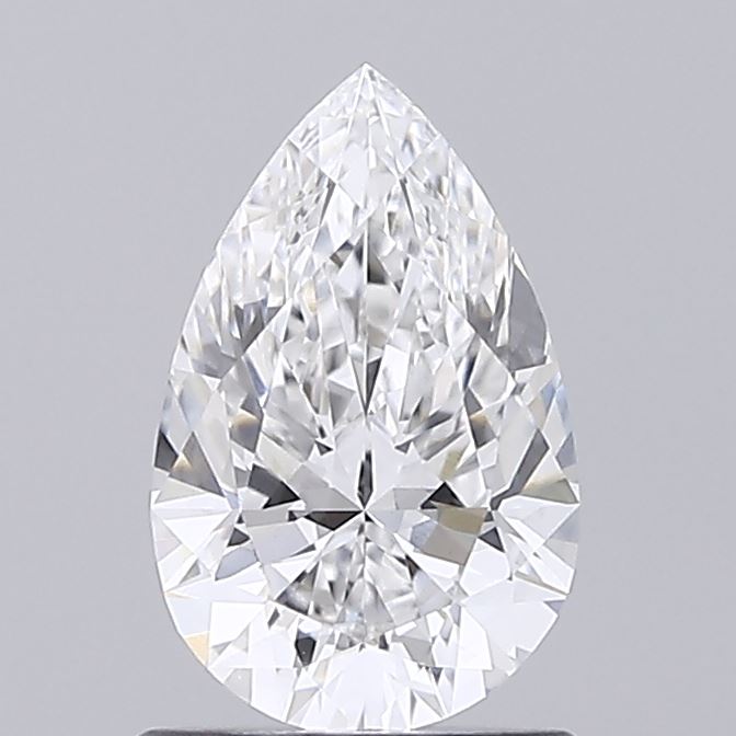 1.09 Carat Pear Shaped, Ideal Cut, D Color, VVS2 Clarity, IGI Certified Lab Grown Diamond