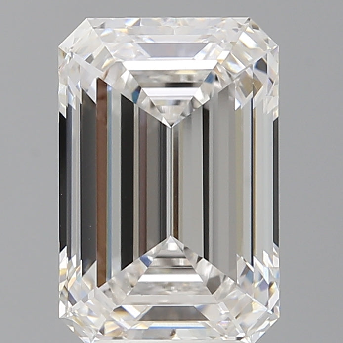 4.60 Carat Emerald Shaped, Ideal Cut, F Color, VVS2 Clarity, IGI Certified Lab Grown Diamond