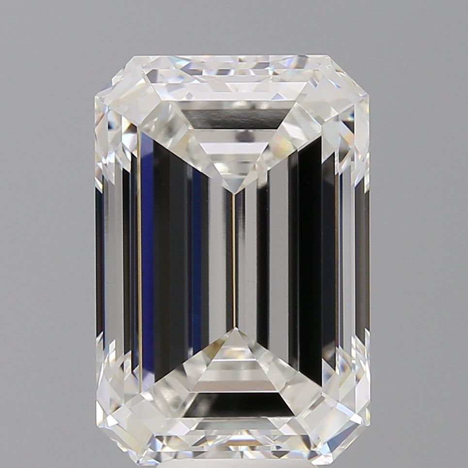 10.04 Carat Emerald Shaped, Ideal Cut, F Color, VVS2 Clarity, IGI Certified Lab Grown Diamond
