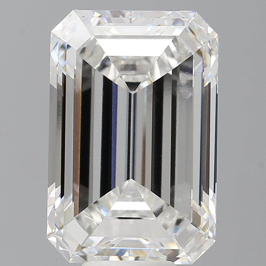 10.58 Carat Emerald Shaped, Very Good Cut, F Color, VVS2 Clarity, IGI Certified Lab Grown Diamond