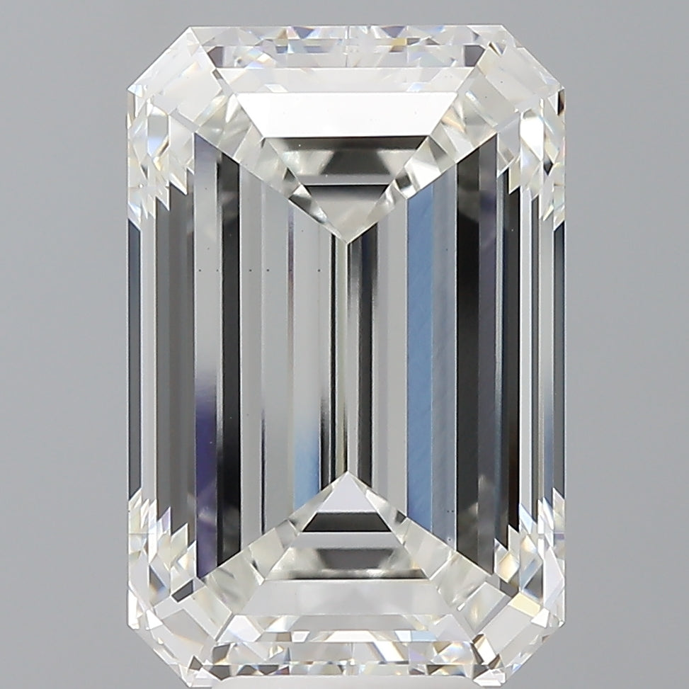 8.06 Carat Emerald Shaped, Excellent Cut, F Color, VVS2 Clarity, IGI Certified Lab Grown Diamond