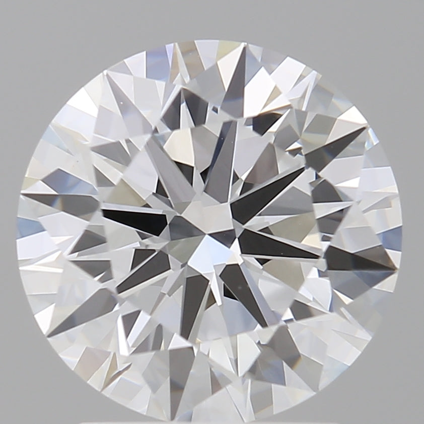 2.60 Carat Round Shaped, Ideal Cut, D Color, VVS2 Clarity, IGI Certified Lab Grown Diamond