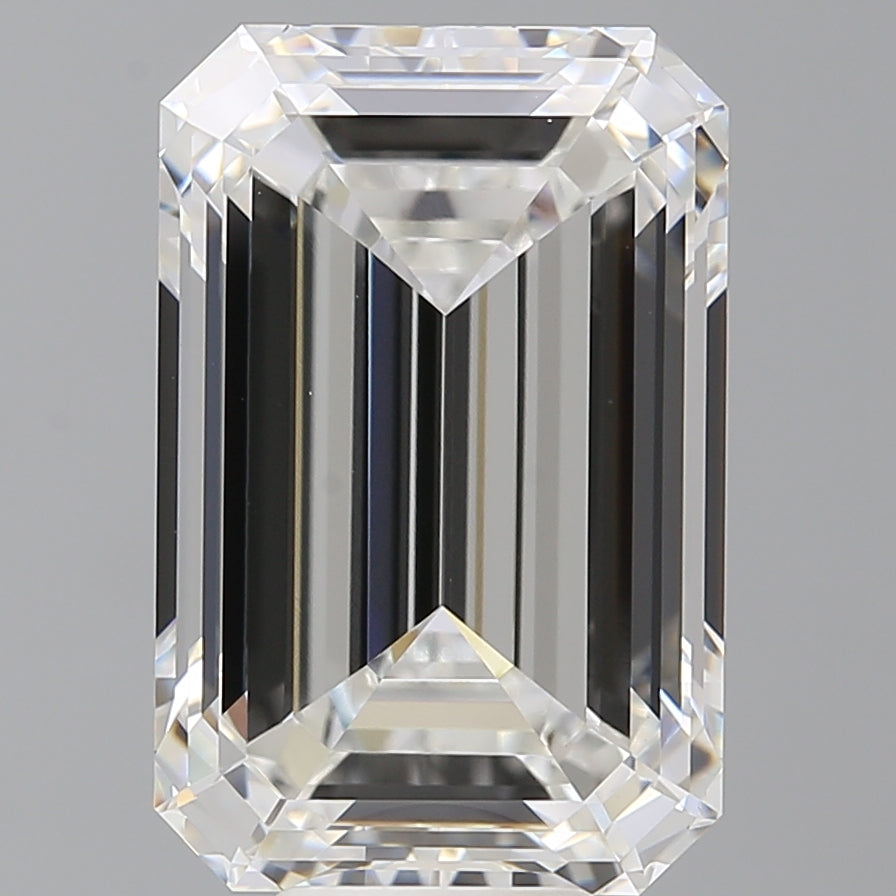 10.51 Carat Emerald Shaped, Ideal Cut, F Color, VVS2 Clarity, IGI Certified Lab Grown Diamond
