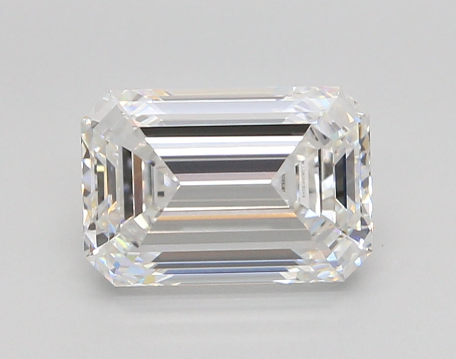 3.04 Carat Emerald Shaped, Ideal Cut, E Color, VVS2 Clarity, IGI Certified Lab Grown Diamond