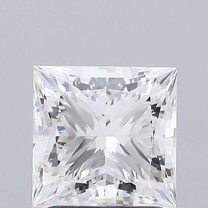 2.01 Carat Princess Shaped, Ideal Cut, E Color, VS1 Clarity, IGI Certified Lab Grown Diamond