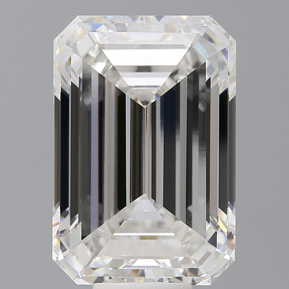 12.58 Carat Emerald Shaped, Ideal Cut, F Color, VVS2 Clarity, IGI Certified Lab Grown Diamond