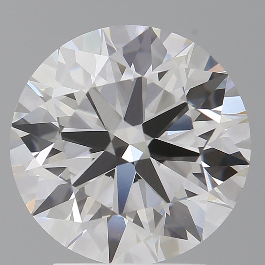 3.03 Carat Round Shaped, Excellent Cut, F Color, VVS2 Clarity, IGI Certified Lab Grown Diamond